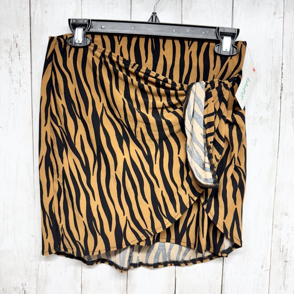 Show Me‎ Your Mumu Skirt Women Medium Why Knot Taupe Tiger Mini Pull On Animal